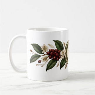 Luxus-Midnight-Coffee-Botanik-Mug – Eleganter Kaff Kaffeetasse