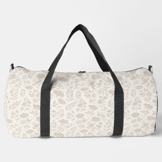 Luxus-Minimal-Botanikmuster Duffle Bag (Vorderseite)
