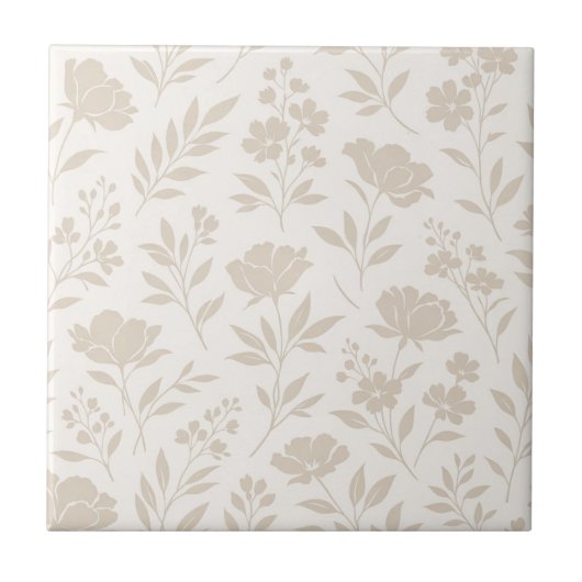 Luxus-Minimal-Botanikmuster Fliese (Vorderseite)