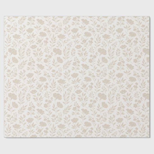 Luxus-Minimal-Botanikmuster Geschenkpapier (Flach)