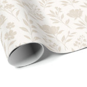 Luxus-Minimal-Botanikmuster Geschenkpapier (Rolleneckpunkt)