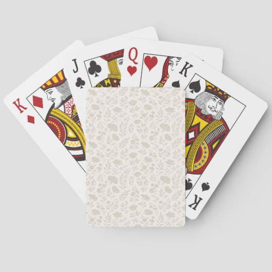 Luxus-Minimal-Botanikmuster Spielkarten (Rückseite)