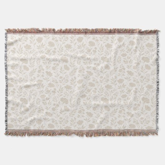 Luxus Minimal Botanisches Muster Decke (Vorderseite)