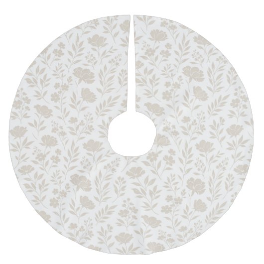Luxus Minimal Botanisches Muster Polyester Weihnachtsbaumdecke (Vorderseite)