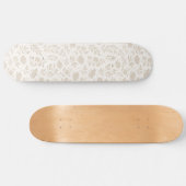Luxus Minimal Botanisches Muster Skateboard (Horizontal)