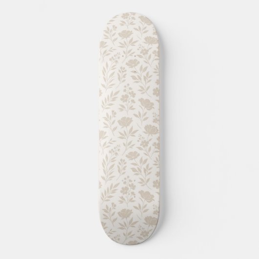 Luxus Minimal Botanisches Muster Skateboard (Vorderseite)