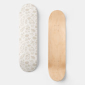 Luxus Minimal Botanisches Muster Skateboard (Vorderseite)