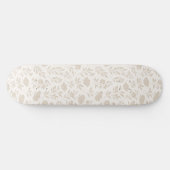 Luxus Minimal Botanisches Muster Skateboard (Horizontal)