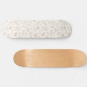Luxus Minimal Botanisches Muster Skateboard (Horizontal)