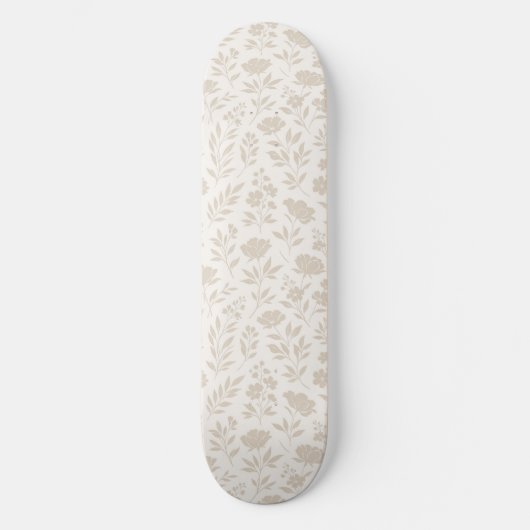 Luxus Minimal Botanisches Muster Skateboard (Vorderseite)