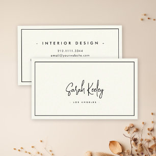 Luxus Minimal Calligraphy Chic Stilvoll Visitenkarte