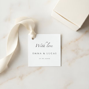 Luxus Minimal Elegante moderne Hochzeitsgeschenk Geschenkanhänger