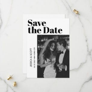 Luxus-Minimal-Flat-Hochzeitseinladungskarte zum Sp Save The Date