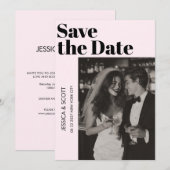 Luxus-Minimal-Flat-Save-the-Date-Karte Save The Date (Vorne/Hinten)