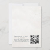 Luxus-Minimal-Gold- und Beige-QR-Code-Hochzeit Einladung (Rückseite)