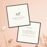 Luxus Minimal Monogram Black Ivory Klassischer Chi
