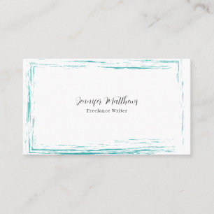 Luxus Minimal Monogramm Türkis beruflich Visitenkarte