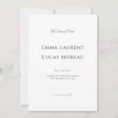 Luxus Minimalist | Elegante Redaktion Save The Date (Vorderseite)