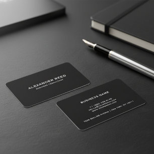 Luxus-Minimalist Modern Professionell Schwarz Visitenkarte