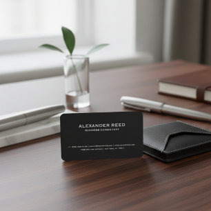Luxus-Minimalist Modern Professionell Schwarz Visitenkarte