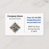 Luxus Minimalist (QR-Code) Modern Professionell Visitenkarte (Rückseite)
