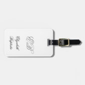 Luxus Minimalistisch Classic Monogram Gepäckanhänger (Vorderseite horizontal)