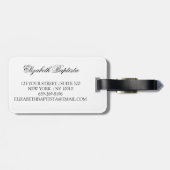 Luxus Minimalistisch Classic Monogram Gepäckanhänger (Rückseite horizontal)