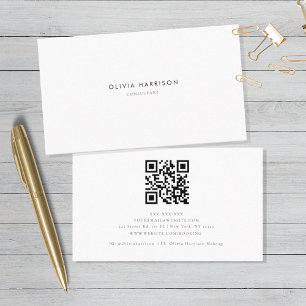 Luxus-Minimalistisch-QR-Code Beruflich Visitenkarte