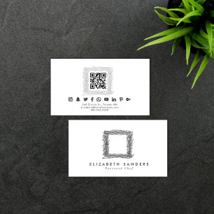 Luxus Minimalistische Boutique Social Media QR COD Visitenkarte