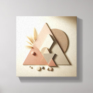 Luxus-Minimalistischer geometrischer Kunst - 3D Ab Leinwanddruck