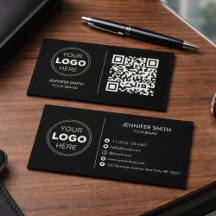 Luxus-Minimalistisches Schwarzes QR-Executive-Bran