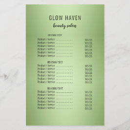Luxus Mint Green Beauty Salon Flyer