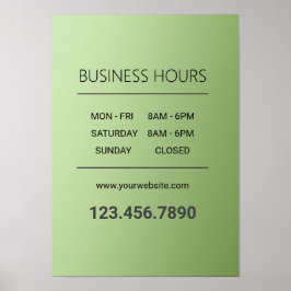 Luxus Mint Green Beauty Salon Poster