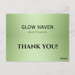 Luxus Mint Green Beauty Salon Postkarte