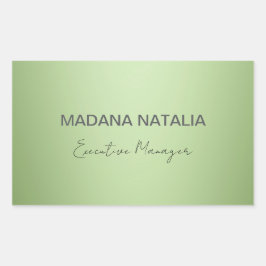 Luxus Mint Green Beauty Salon Rechteckiger Aufkleber