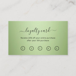 Luxus Mint Green Beauty Salon Treuekarte