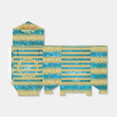 Luxus Mit Monogramm Popular Blue Gold Glitzer Geschenkschachtel (Ungefaltet)
