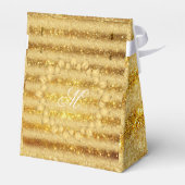 Luxus Mit Monogramm Popular Gold Glitzer Geschenkschachtel (Rückseite)