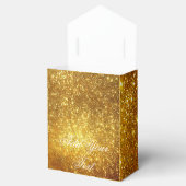 Luxus Mit Monogramm Popular Gold Glitzer Geschenkschachtel (Geöffnet)