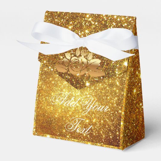 Luxus Mit Monogramm Popular Gold Glitzer Geschenkschachtel (Vorderseite)