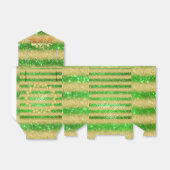 Luxus Mit Monogramm Popular Green Gold Glitzer Geschenkschachtel (Ungefaltet)