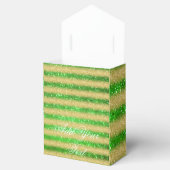 Luxus Mit Monogramm Popular Green Gold Glitzer Geschenkschachtel (Geöffnet)