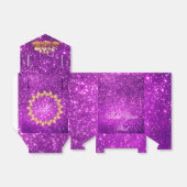 Luxus Mit Monogramm Popular Lila Gold Glitzer Geschenkschachtel (Ungefaltet)