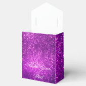 Luxus Mit Monogramm Popular Lila Gold Glitzer Geschenkschachtel (Geöffnet)