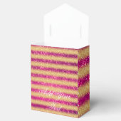Luxus Mit Monogramm Popular Pink Gold Glitzer Geschenkschachtel (Geöffnet)