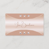 Luxus mit Rose Gold Dekor funkelnde Juwelen Visitenkarte (Vorderseite)