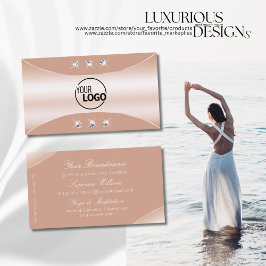 Luxus mit Rose Gold Dekor Juwelen und Logo Visitenkarte