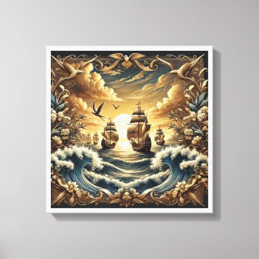 Luxus mit Segelbooten Leinwanddruck (Vorderseite)