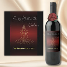 Luxus-Modenschau Burgund Schwarz Gold