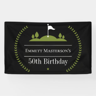 Luxus Modern 50. Geburtstag Golfer Party Golf Banner
